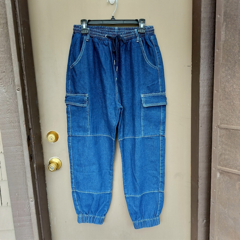 NWT‎ Blueivy Blue Cargo Jogger Jeans Relaxed